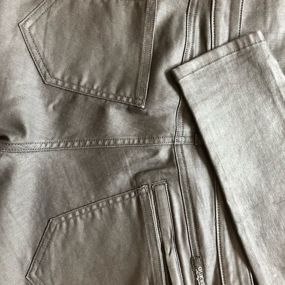 Guess leather effect skinny jeans size 28 - Picture 3 of 4